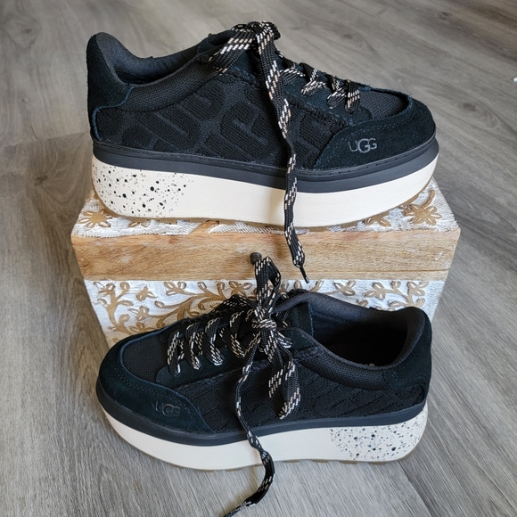 UGG Shoes - UGG Black and White Platform Sneakers